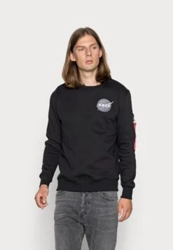 Alpha Industries NASA - Sweatshirt - Schwarz -Herrenbekleidung b767e360df394b038465ef25e612b0c9 1