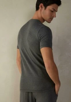 Intimissimi Nachtwäsche Shirt - Grafitgrau Meliert -Herrenbekleidung ba2f8bcc6e5c4b63a1c897635ee93797