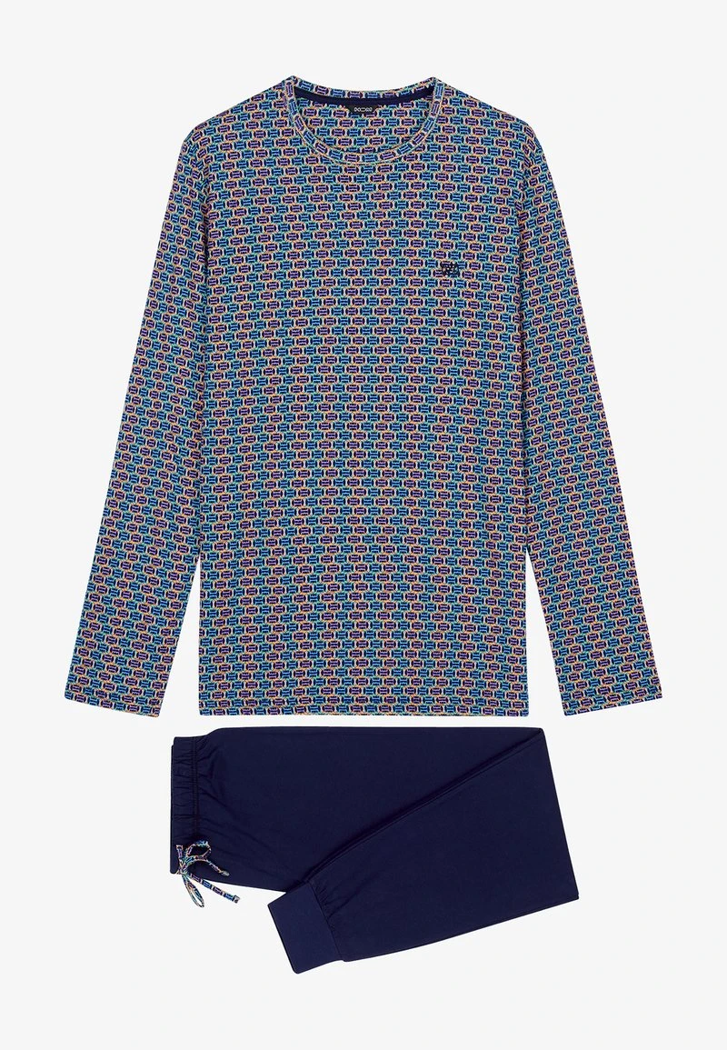 Hom Pyjama - Navy Print 6 Hom Pyjama - Navy Print – Bild 4