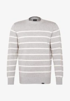 Seidensticker ROUND NECK - Strickpullover - Hellgrau -Herrenbekleidung c834ecac80344dd8848edc29ce850c04 1