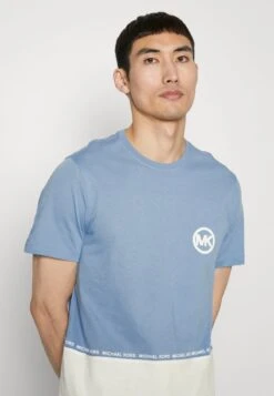 Michael Kors BLOCK LOGO TEE - T-Shirt Print - Blue -Herrenbekleidung c92cf2ac45d144b6835ff7a408c57ad5