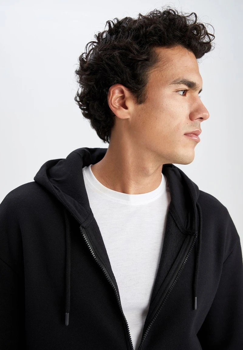 DeFacto BOXY FIT - Sweatjacke - Black 6 DeFacto BOXY FIT - Sweatjacke - Black – Bild 4