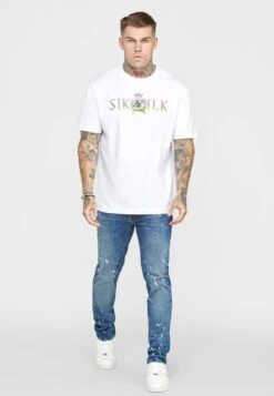 SikSilk Jeans Slim Fit - Bleached Blue -Herrenbekleidung d01b9853f7054007b7f0c20e2172abf8