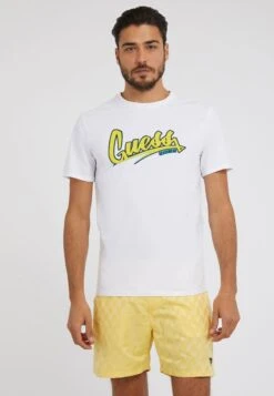 Guess MIT FRONTLOGO - T-Shirt Print - Weiß -Herrenbekleidung d27a99e0b49c4648bc120ddd709b2086 1