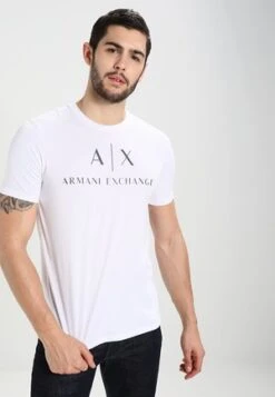 Armani Exchange T-Shirt Print - White 13 Armani Exchange T-Shirt Print - White -Herrenbekleidung d79a9578dabb444f96c54ace92783ca9