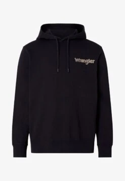 Wrangler GRAPHIC HOODIE - Kapuzenpullover - Black -Herrenbekleidung dc3c733fb3ae4e0fb836b74298cb8636