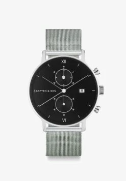 CHRONO - Chronograph - Silver Coloured Black 12 CHRONO - Chronograph - Silver Coloured Black -Herrenbekleidung df530dfcd8d44871b98241b05b2e4f51 1