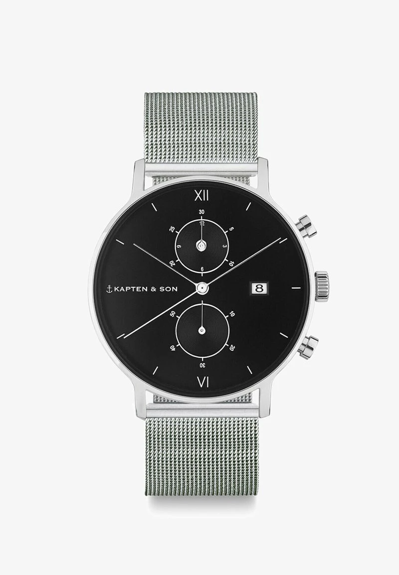 CHRONO - Chronograph - Silver Coloured Black 3 CHRONO - Chronograph - Silver Coloured Black