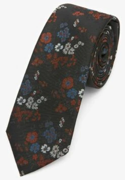 Next PATTERN SLIM - Krawatte - Black Rust Brown Floral -Herrenbekleidung dfcb6cf3ac744d1788b35bec3c097873