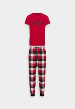 Hollister Co. JOGGER BOTTOM SET - Pyjama - Buff Check
