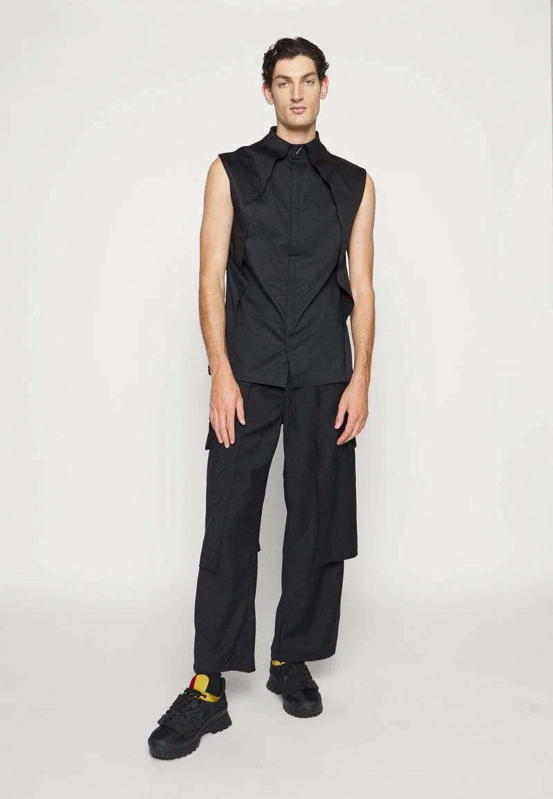 DOUBLE LAYERS LOOSE CUT PANT - Stoffhose - Black 8 DOUBLE LAYERS LOOSE CUT PANT - Stoffhose - Black – Bild 6