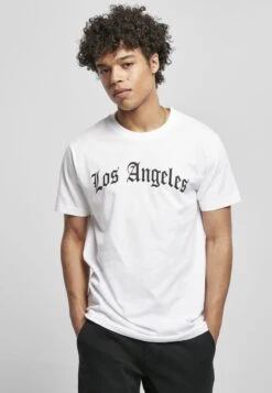 Mister Tee LOS ANGELES WORDING - T-Shirt Print - White