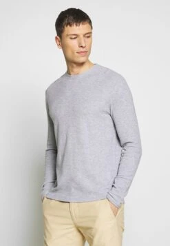 NN07 CLIVE - Langarmshirt - Grey Melange