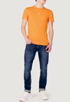 Calvin Klein Jeans T-Shirt Basic - Orange -Herrenbekleidung eb26b8b772724a9c9aec1d76d6dd0b1a