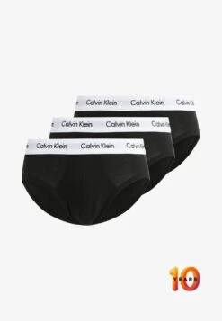 CALVIN KLEIN UNDERWEAR HIP BRIEF 3 PACK - Slip - Black -Herrenbekleidung f2c49b91b4b84729b77ba21d097ac5b5