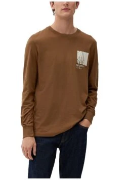 S.Oliver LANGARMSHIRT - Langarmshirt - Karamell -Herrenbekleidung f900b0ae71c54610a0b2c2ba328bba64