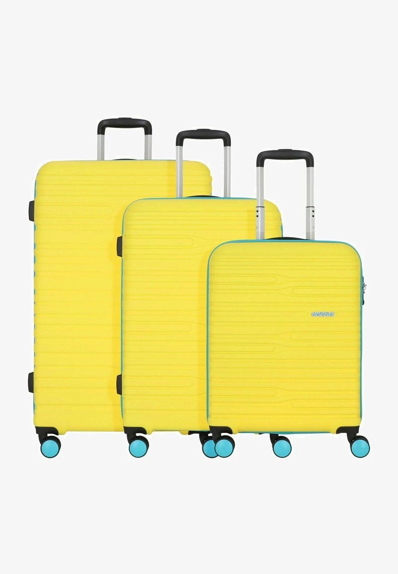 American Tourister WAVESTREAM SET 3-TEILIG - Kofferset - Yellow Turquoise 3 American Tourister WAVESTREAM SET 3-TEILIG - Kofferset - Yellow Turquoise